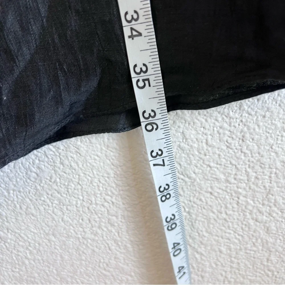 Helmut‎ Lang Women’s Lucid Black Sleeveless Asymmetric Dress Linen